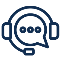 Danby appliances customer support icon with headset and speech bubble in a simple line style on a plain background Provide your feedback on BizChat