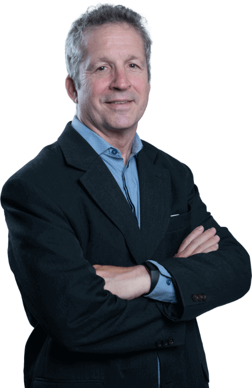 Danby appliances CEO Jim Estill's headshot in a dark blazer with arms crossed on a plain light background