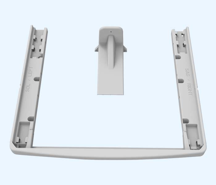 Danby appliances parts and accessories stacking kit components for washer and dryer including side rails and mounting bracket shown on a plain background