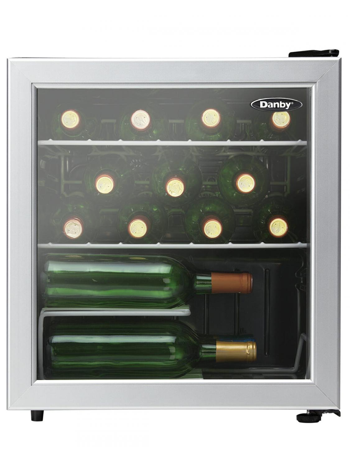 Danby 17 Bottle Free-Standing Wine Cooler in Platinum