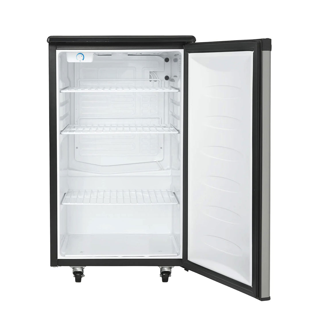 Danby 5.4 cu. ft. Dual-Tap Keg Cooler in Stainless Steel Look 9 Danby dkc054a1bsl2db front open fridge