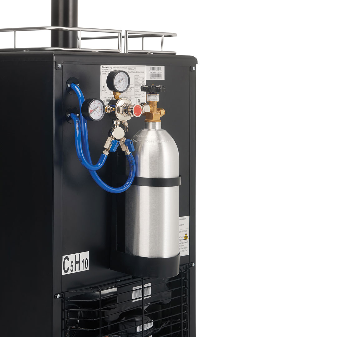 Danby 5.4 cu. ft. Dual-Tap Keg Cooler in Stainless Steel Look 10 Danby dkc054a1bsl2db regulator