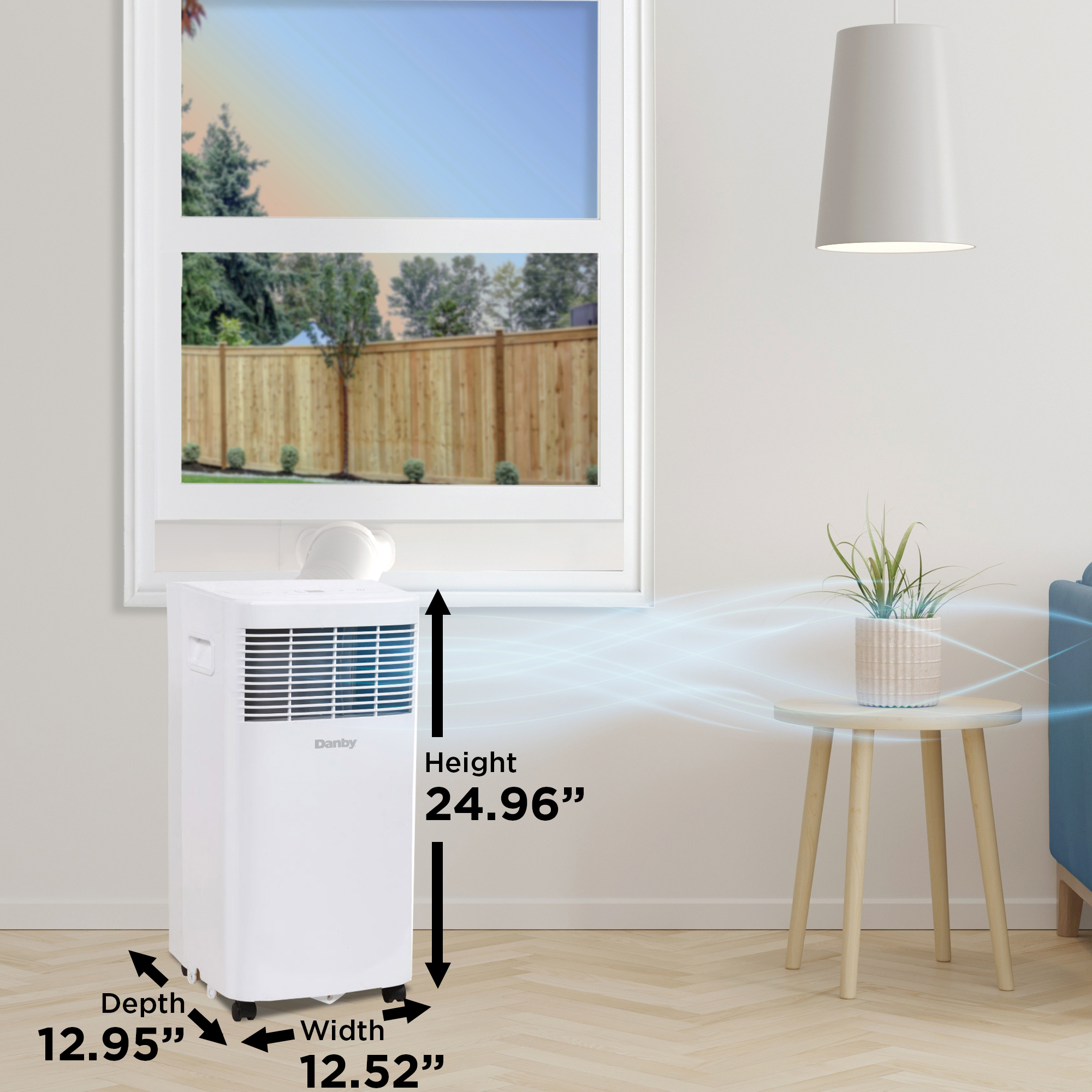 Danby 8,500 BTU (5,000 SACC) 3-in-1 Portable Air Conditioner - Refurbished 12 Danby DPA050B7WDB Dimensions
