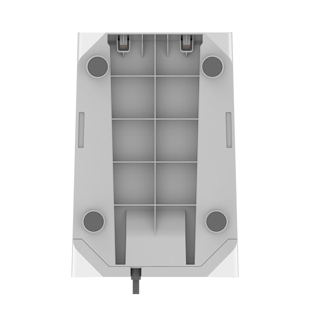 Danby appliances air purifier 210 sq ft DAP143BAW-UV bottom view with base panel, air intake grid, and power cord outlet shown on a plain background