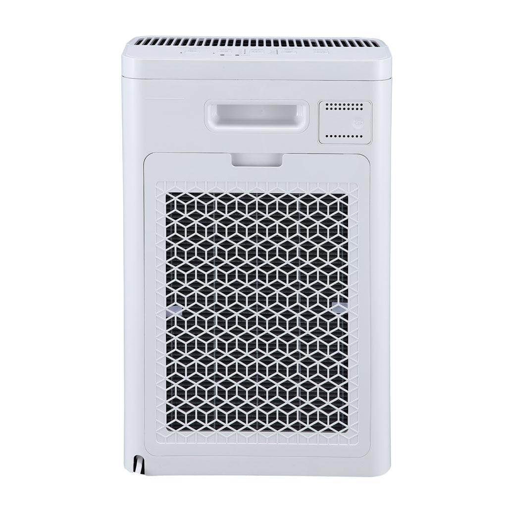 Danby appliances air purifier 210 sq ft DAP152BAW-I rear view with intake grille, handle, and filter access panel shown on a plain background