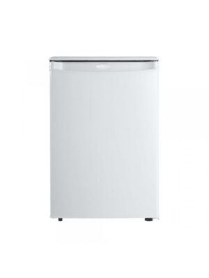 Danby appliances 2.6 cu ft compact fridge white DAR026A1WDD front view showing smooth white finish, single door design, and compact cabinet on a plain background