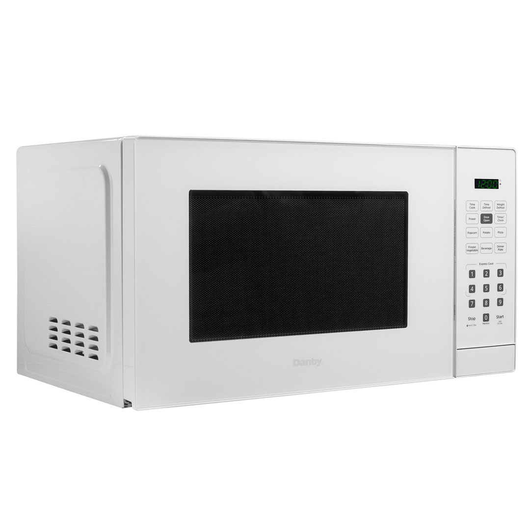 Danby 0.9 cu. ft. Countertop Microwave in White 2 Danby dbmw0921bww right