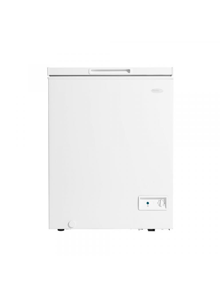 Danby DCF050A6WM 5.0 cu ft chest freezer front view with white finish