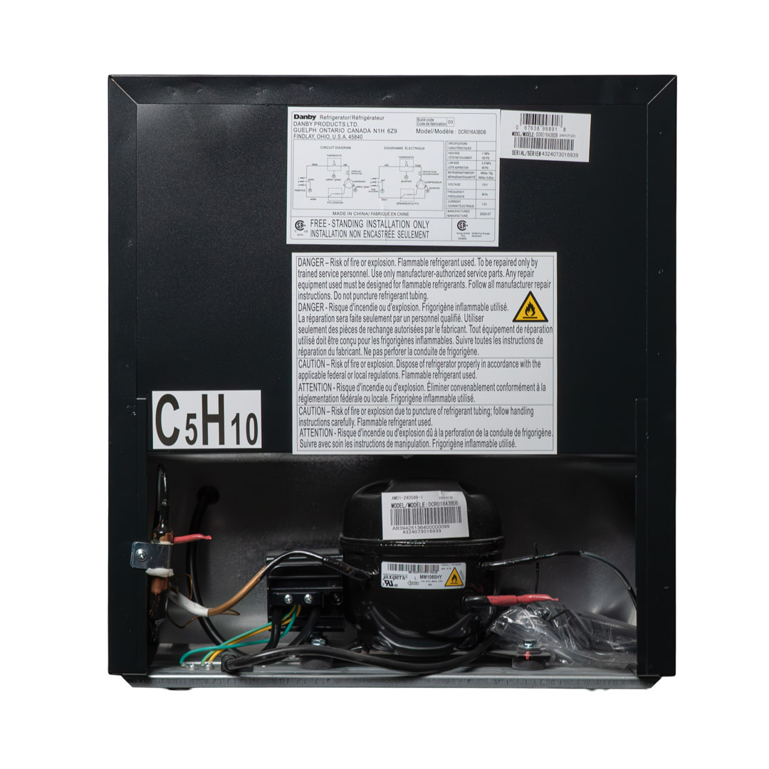 Danby dcr016a3bdb back