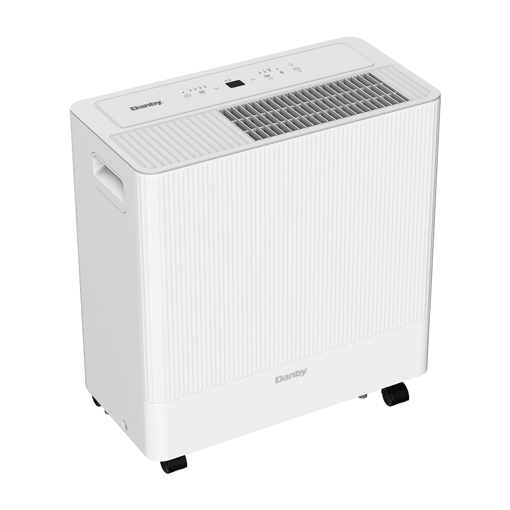 Danby 50-Pint Dehumidifier with Pump & Wi-Fi in White 2 Danby ddr050bspwdb right