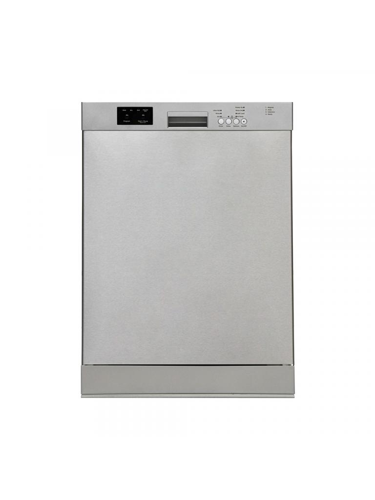 Danby appliances 24 inch built in dishwasher stainless steel DDW2400ESS with front control panel and brushed finish shown in a clean front view on a plain background