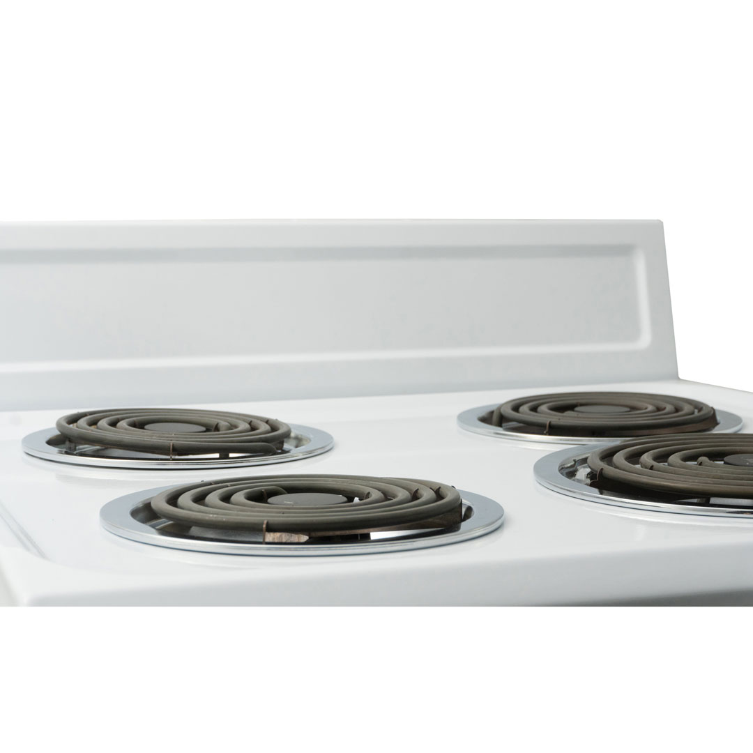 Danby 24" Wide Electric Range in White 8 Danby derm240wc burners