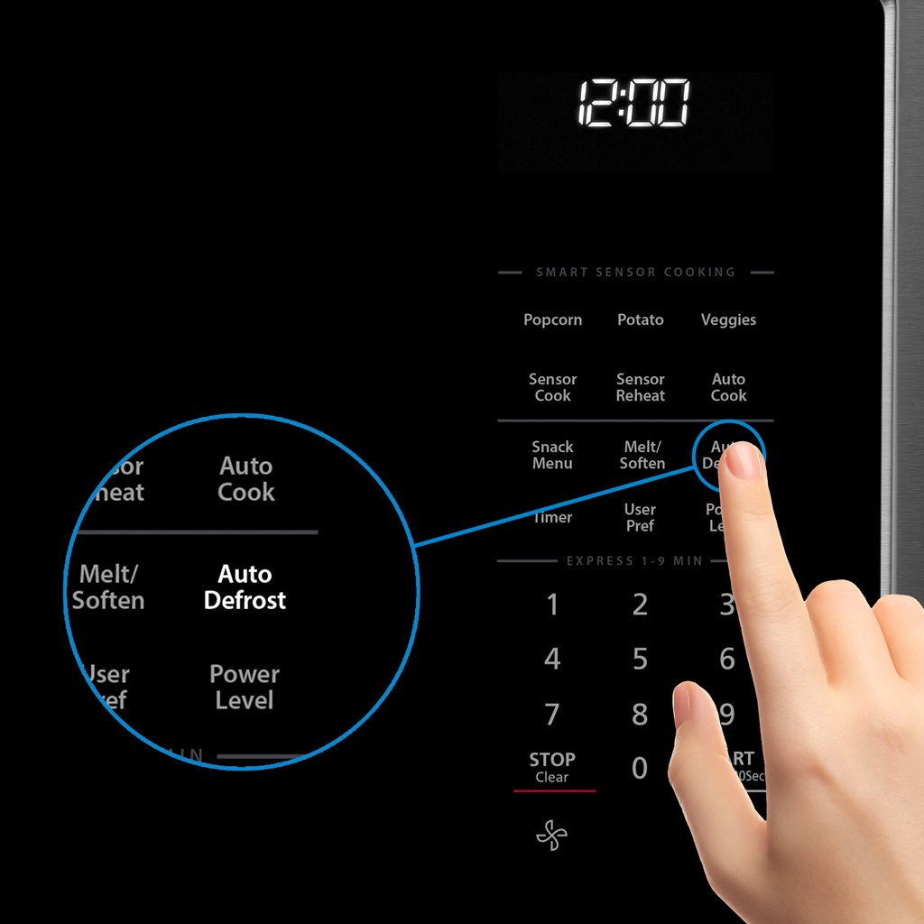 Danby 1.7 cu. ft. Over The Range Microwave Oven in Stainless Steel 4 Danby dom1741bssdb feature auto defrost