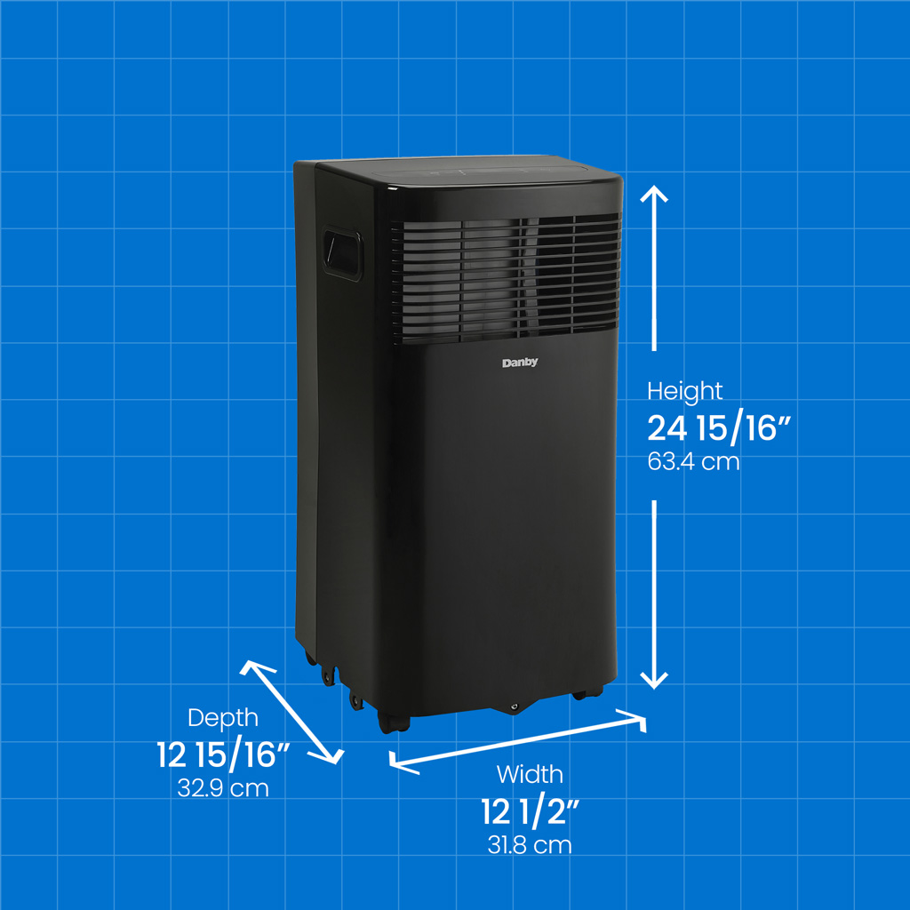 Danby 8,500 BTU (5,000 SACC) 3-in-1 Portable Air Conditioner in Black - Refurbished 5 Danby dpa050b7bdb dimensions