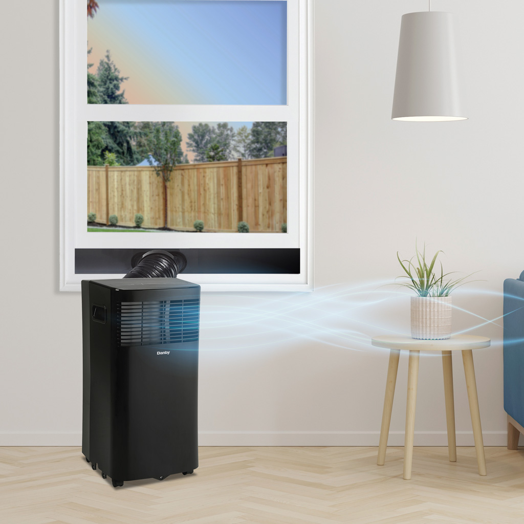 Danby 8,500 BTU (5,000 SACC) 3-in-1 Portable Air Conditioner in Black - Refurbished 3 Danby dpa050b7bdb insetting 1