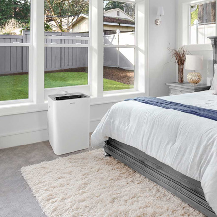 Danby air purifier helping reduce allergens in a home that feels stuffy during spring