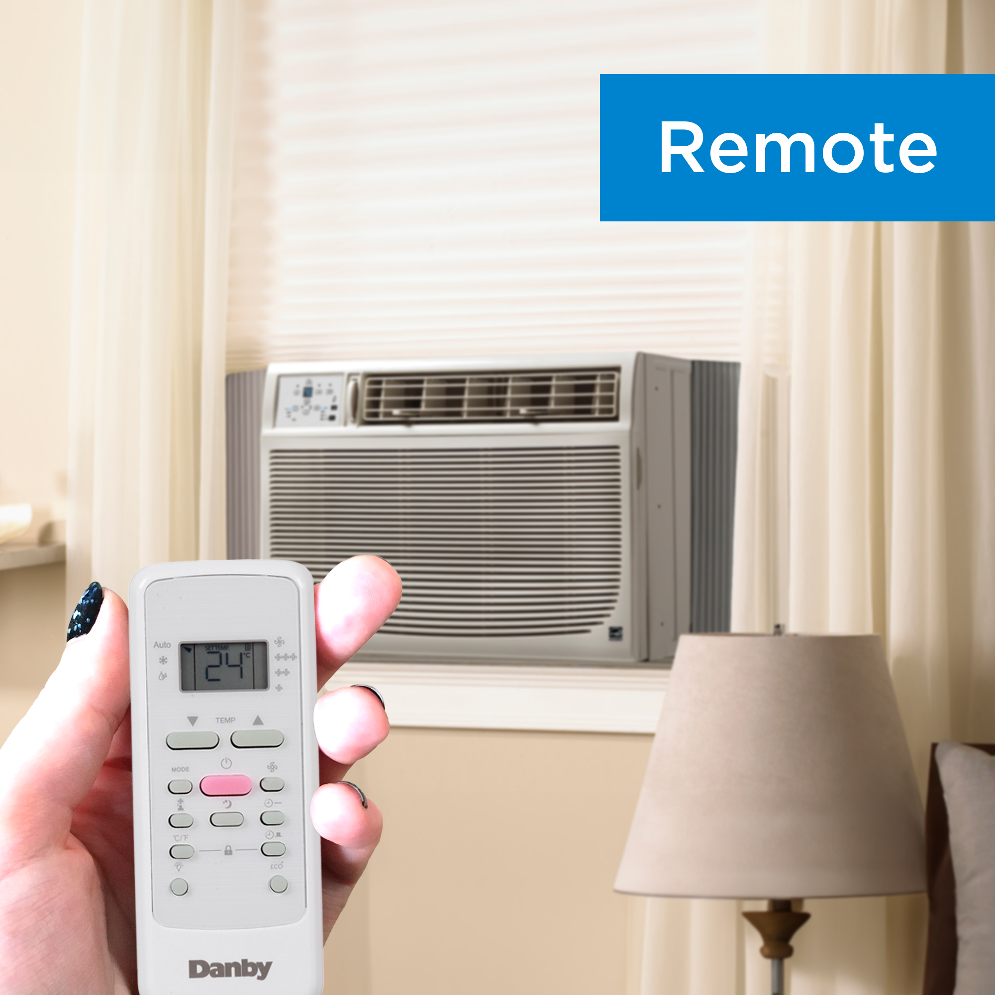 Danby 18,000 BTU Window AC in White - Refurbished 12 Danby DAC180EB3WDB Remote ENG