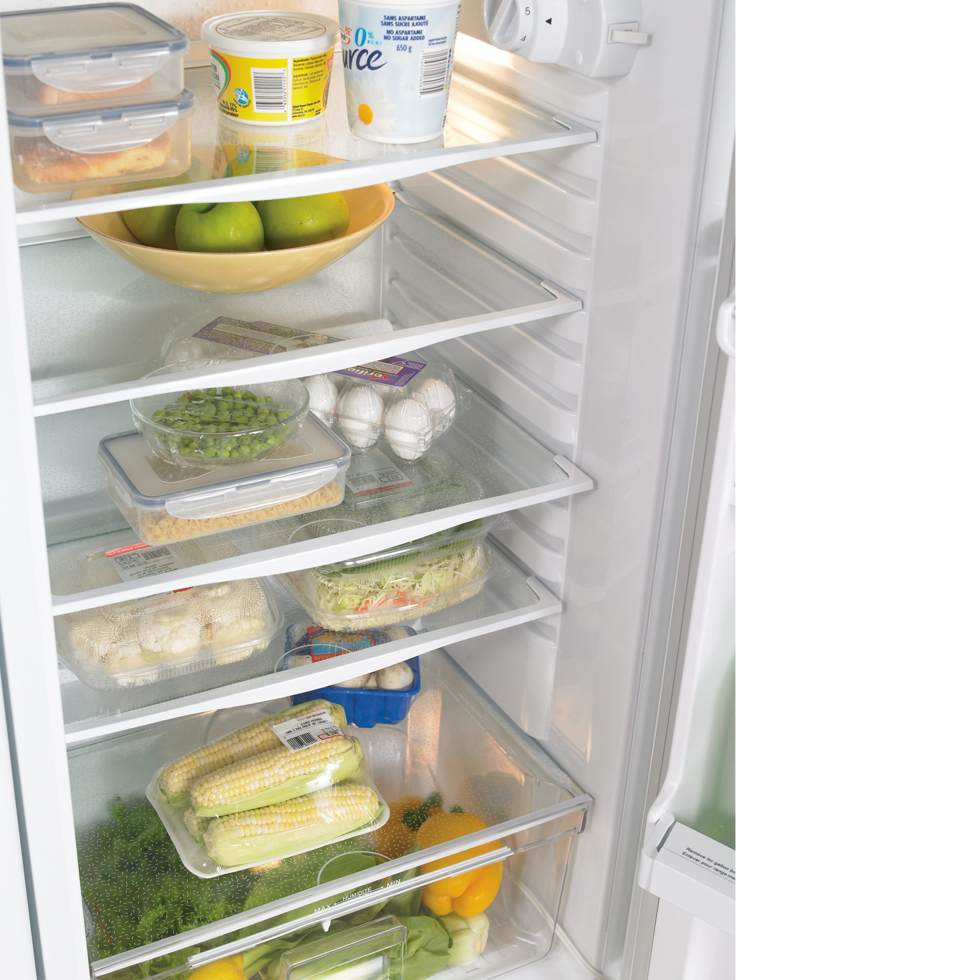 Danby Designer 11.0 cu. ft. Apartment Size Fridge in White 6 Danby DAR110A1WDD glass shelves