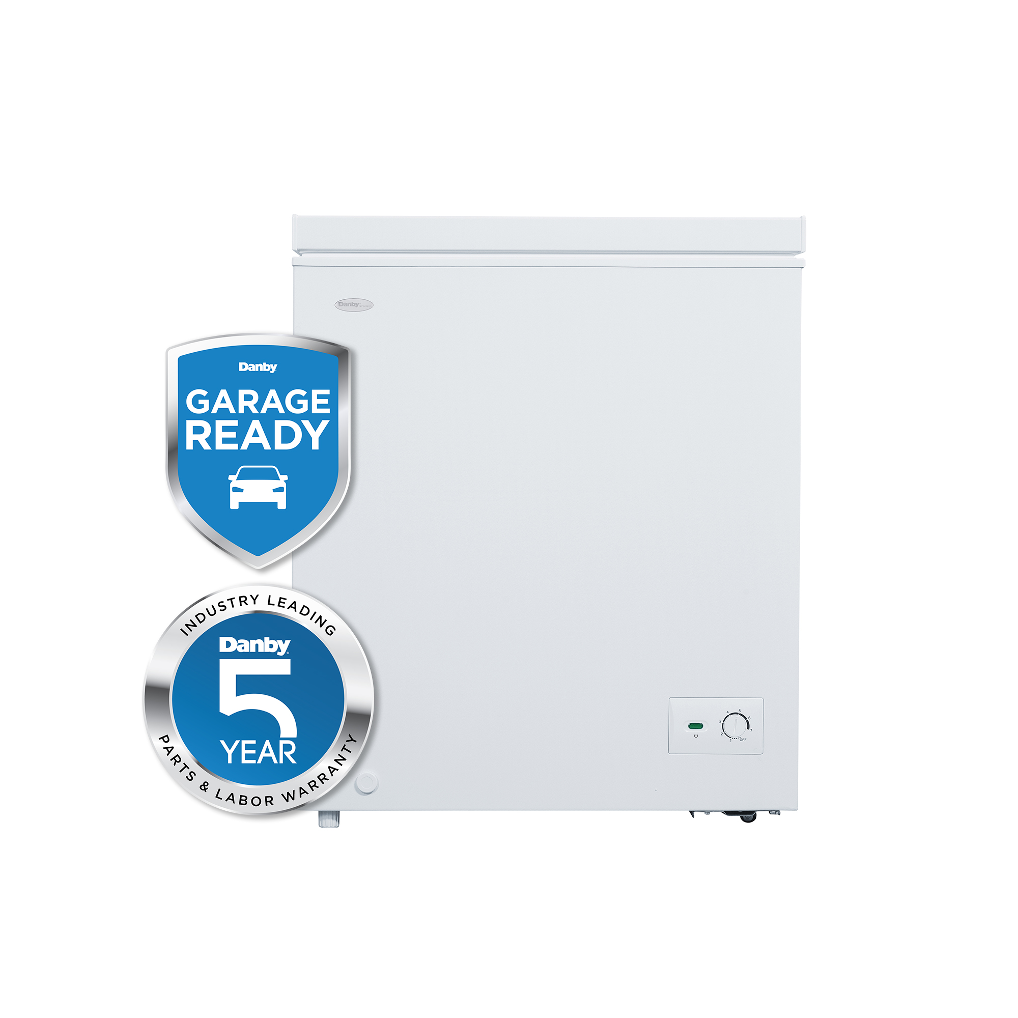 Danby 5.0 cu. ft. Chest Freezer in White 7 Danby DCF050B1WM Badge