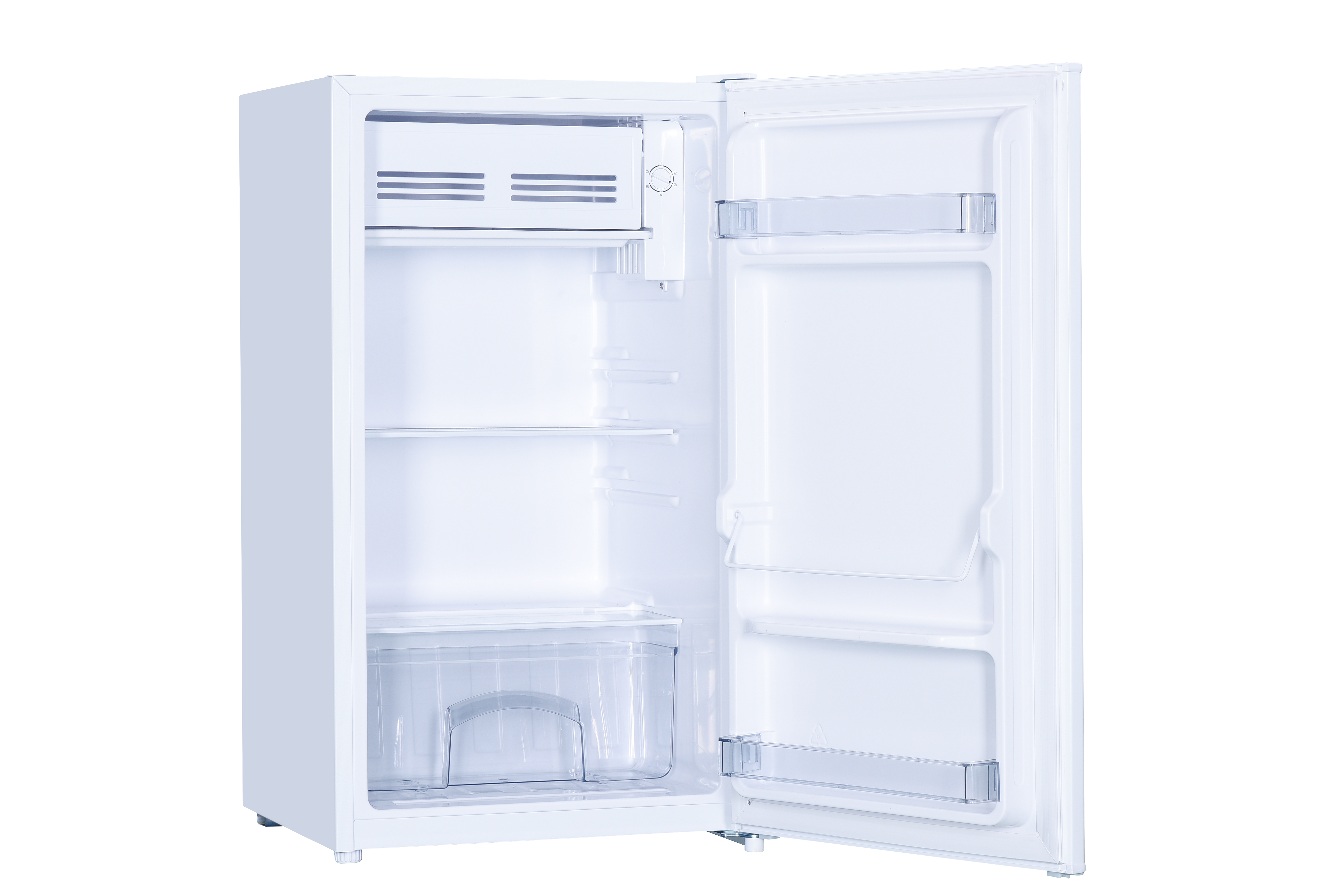 Danby Diplomat 3.2 cu. ft. Compact Refrigerator in White 8 Danby DCR033B1WM open right