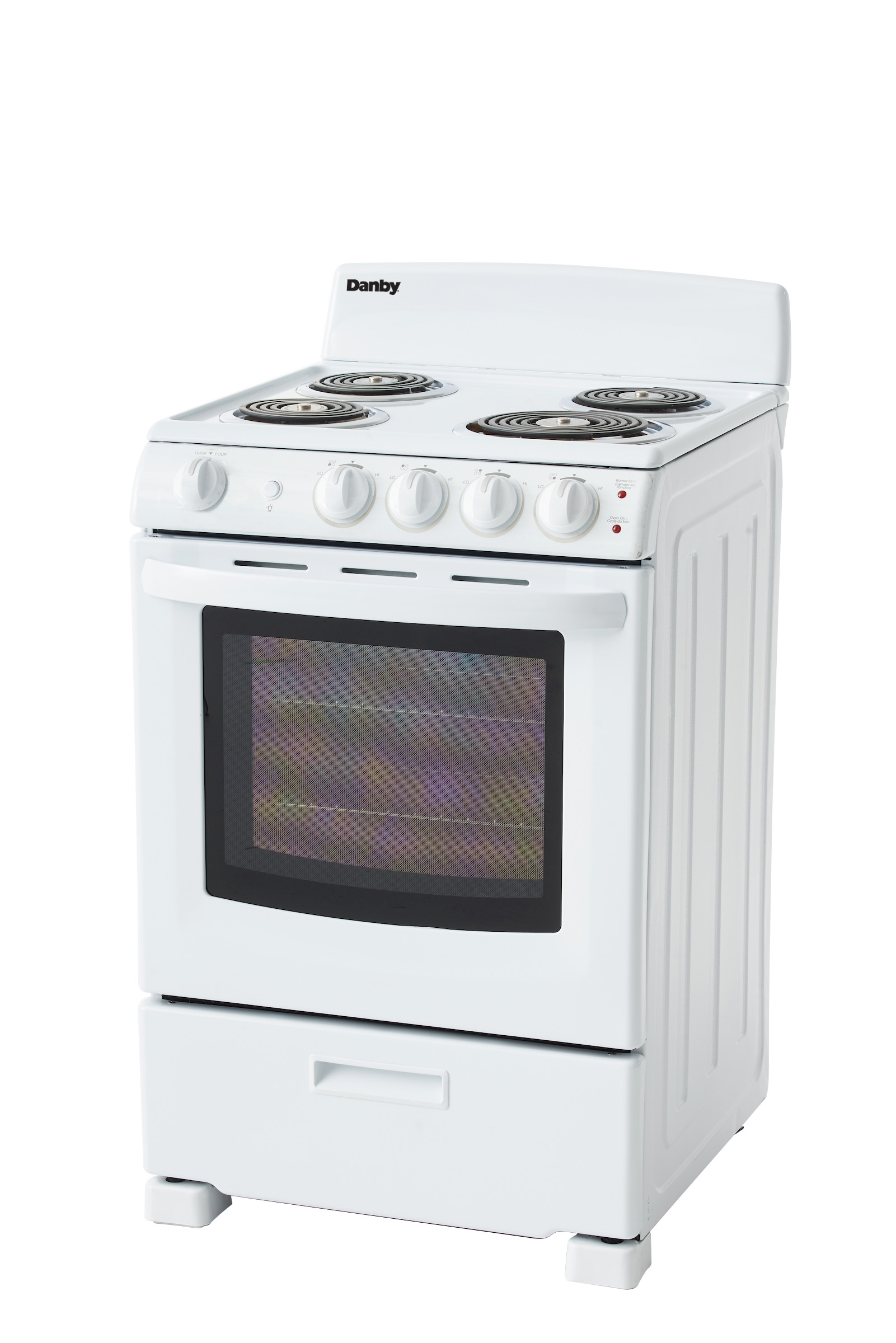 Danby 24" Wide Electric Range in White 3 Danby DER244WC Left Closed