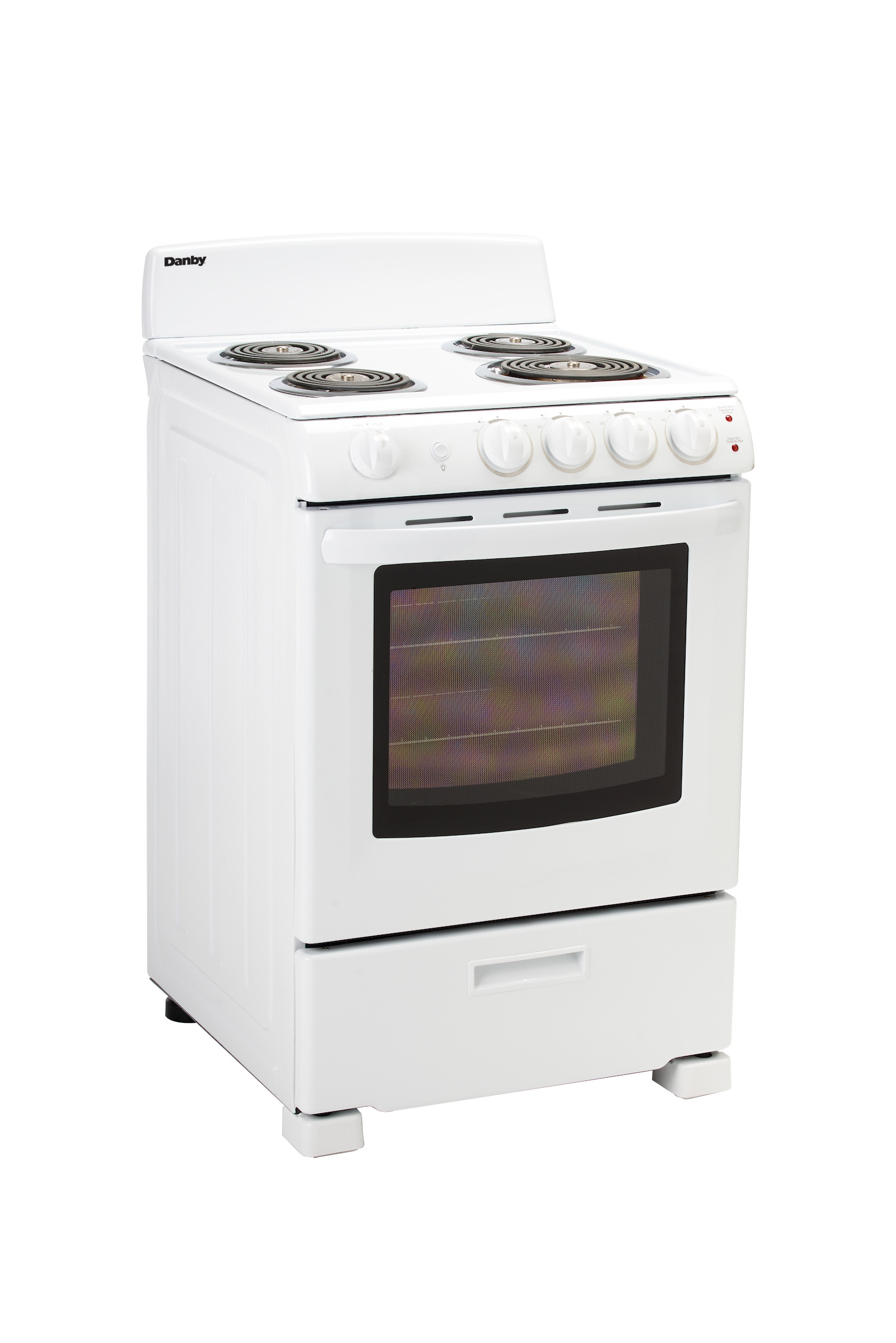 Danby 24" Wide Electric Range in White 2 Danby DER244WC Right Closed