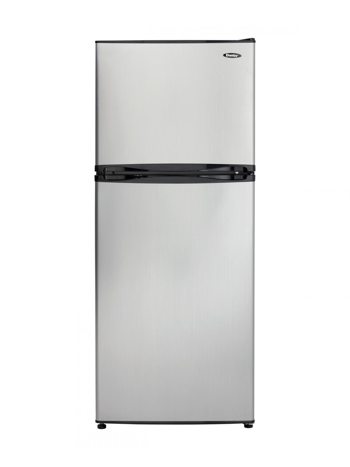 Danby Designer 10 cu. ft. Apartment Size Top Mount Fridge in Stainless Steel Look