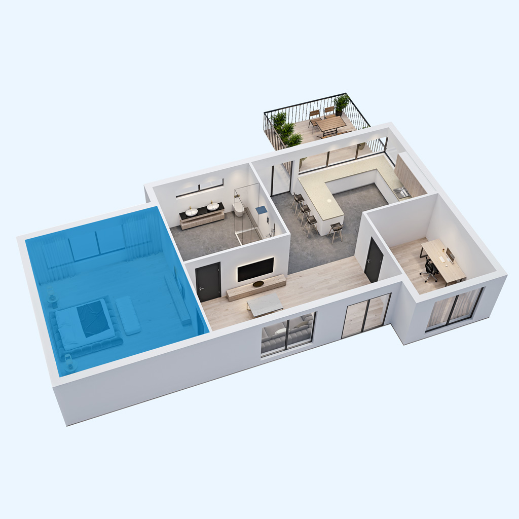 Danby DAC100B8IWDB-6 10000 BTU inverter window air conditioner room coverage feature graphic