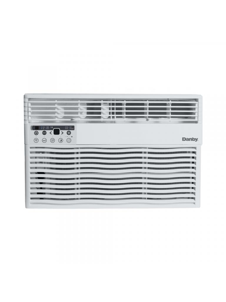Danby DAC120EB8WDB 12000 BTU window air conditioner front view with white finish and electronic controls