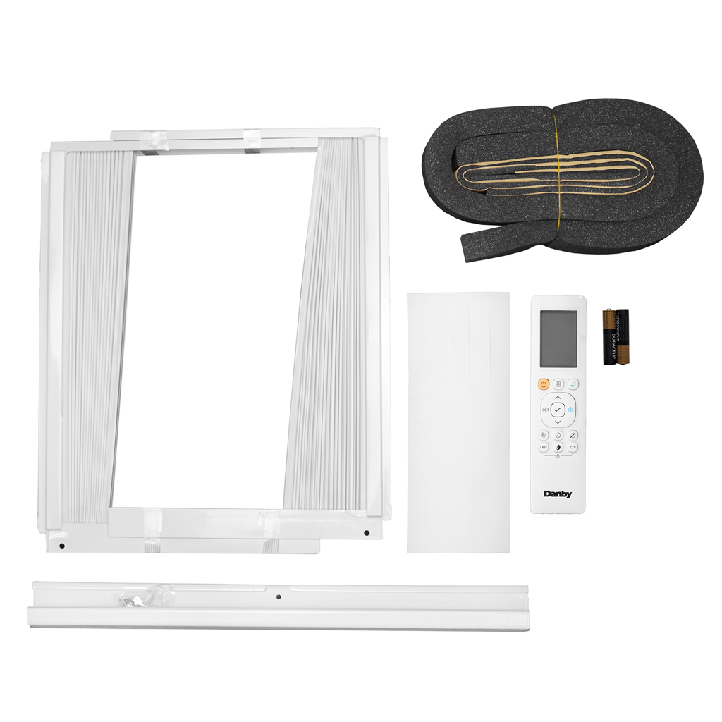 Danby DAC120ECBIWDB 12000 BTU window air conditioner installation kit and included accessories