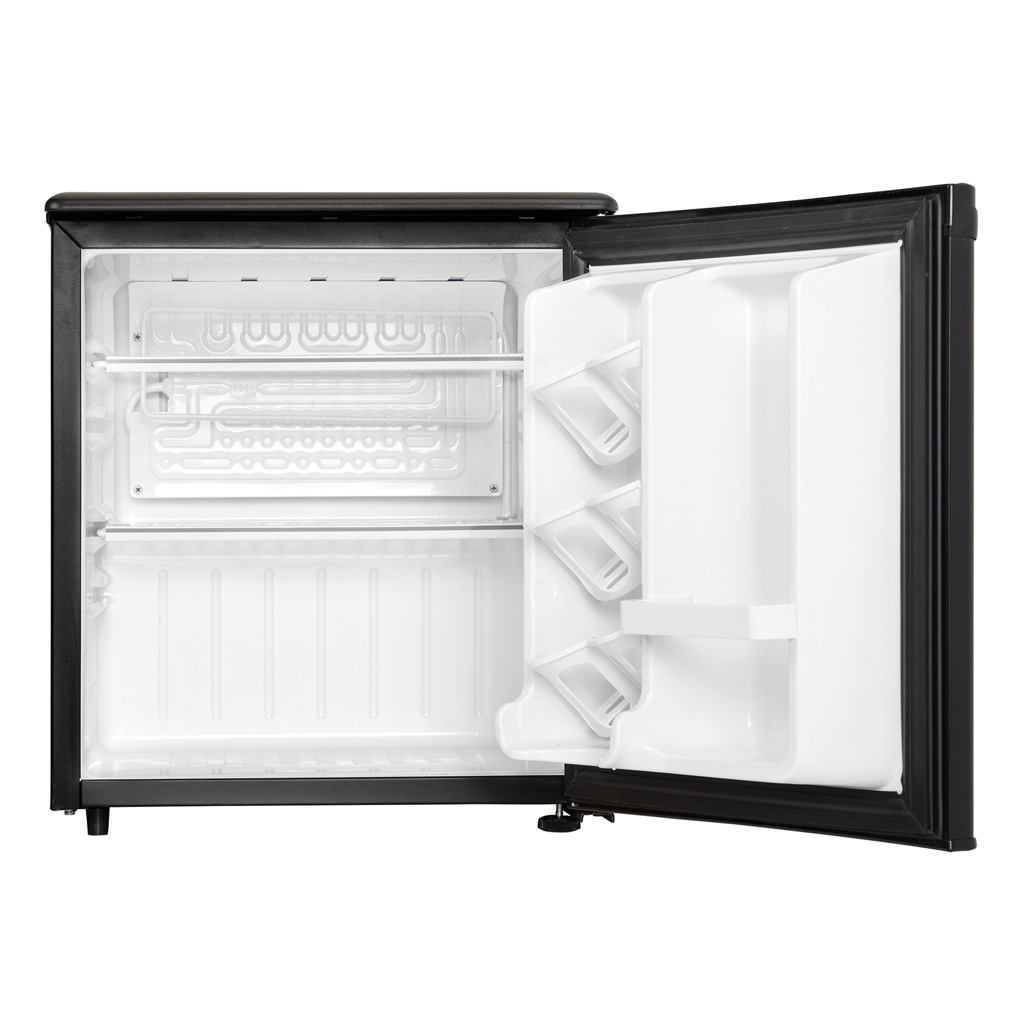 Danby Designer 1.7 cu. ft. Compact Fridge in Black 7 Danby dar017a2bdd front empty