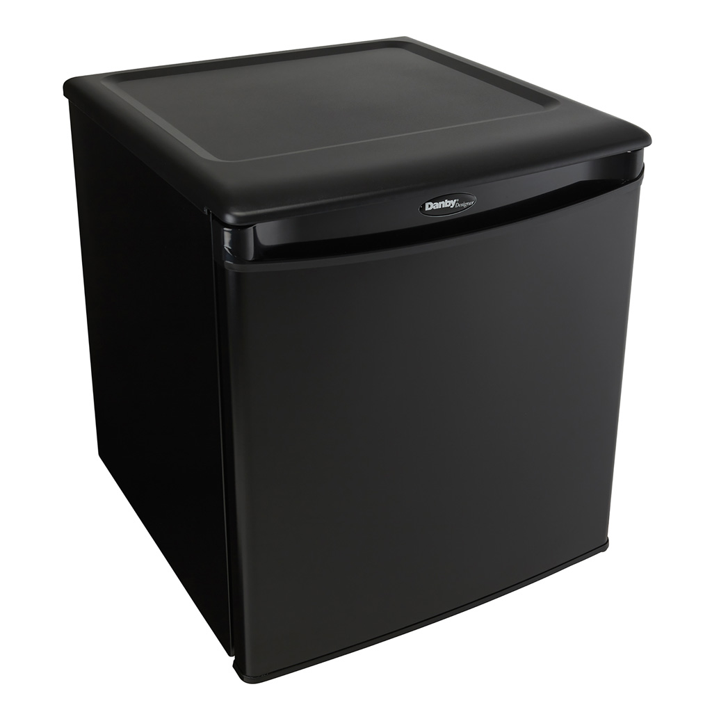 Danby Designer 1.7 cu. ft. Compact Fridge in Black 10 Danby dar017a2bdd high angle right