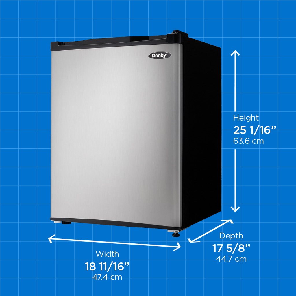 Danby dar023c1bsldb dimensions