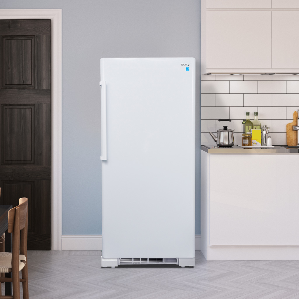 Danby DAR170A3WDD 17.0 cu ft apartment fridge in kitchen setting