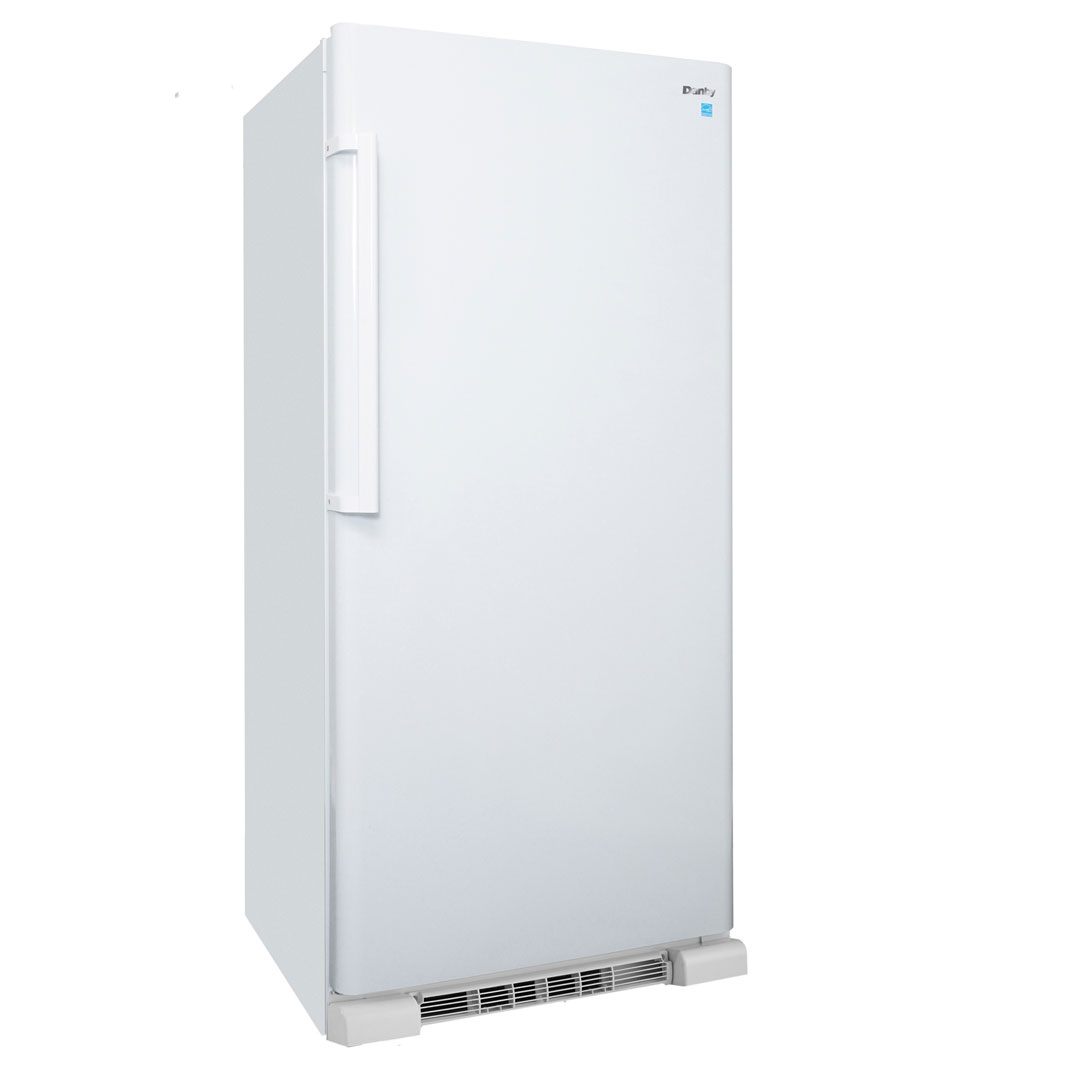 Danby DAR170A3WDD 17.0 cu ft apartment fridge right angle view with white finish