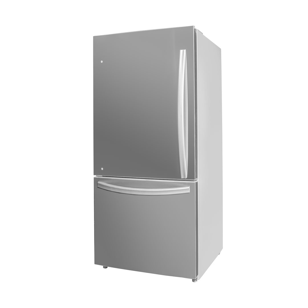 Danby Designer 18.7 cu. ft. Apartment Fridge Bottom Mount in Stainless Steel 3 Danby dbm187e1ssdb left