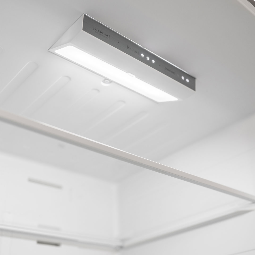Danby DBM187E1WDB 18.7 cu ft apartment fridge interior light inside refrigerator compartment
