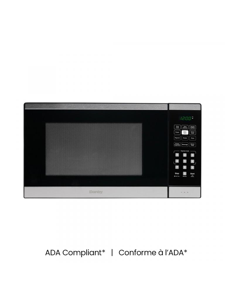 Danby 0.9 cu. ft. Countertop Microwave in Black and Stainless Steel