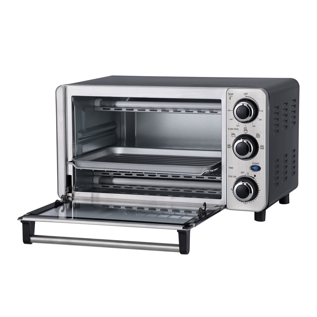 Danby 0.4 cu. ft./12L 4 Slice Countertop Toaster Oven in Stainless Steel 8 Danby dbto0412bbss left open empty 1