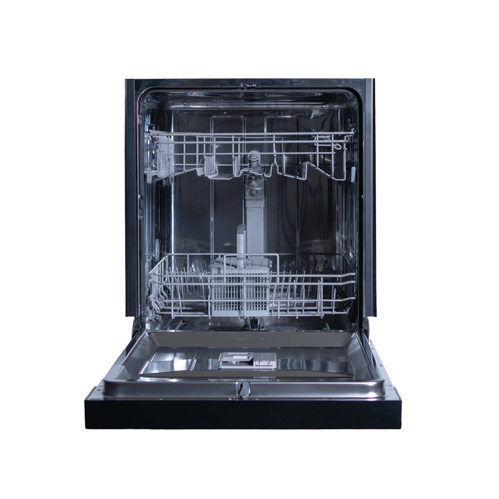 24" Built-in Dishwasher - 12 Place Settings 8 Danby ddw2404ebbb open