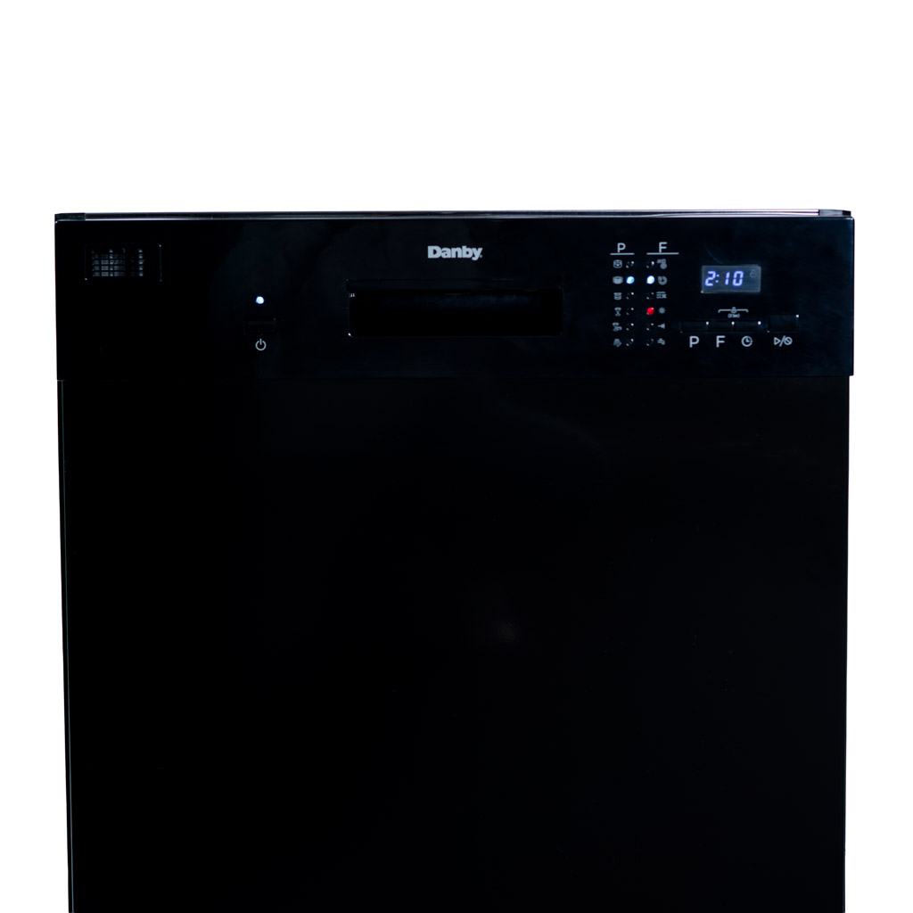 24" Built-in Dishwasher - 12 Place Settings 10 Danby ddw2404ebbb panel