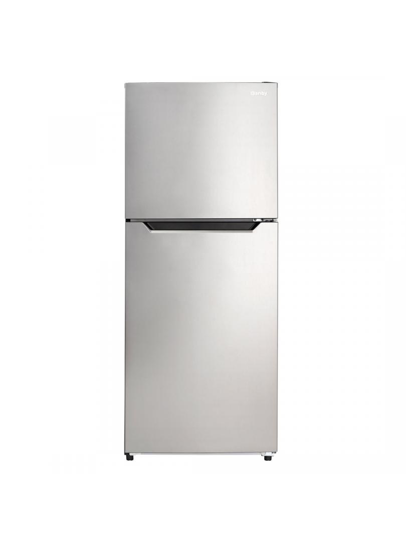Réfrigérateur Danby de 10,1 pi. cu. à montage supérieur de taille appartement, aspect acier inoxydable