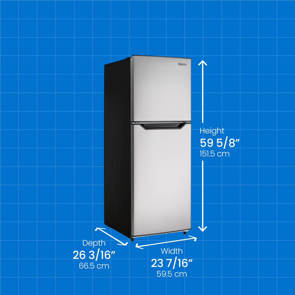 Danby dff101b1bssdb dimensions