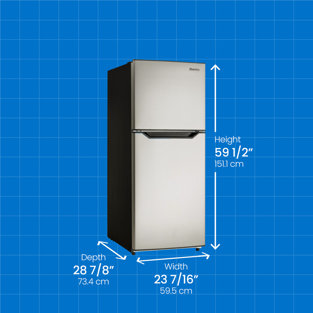 Danby dff116b2ssdbr dimensions