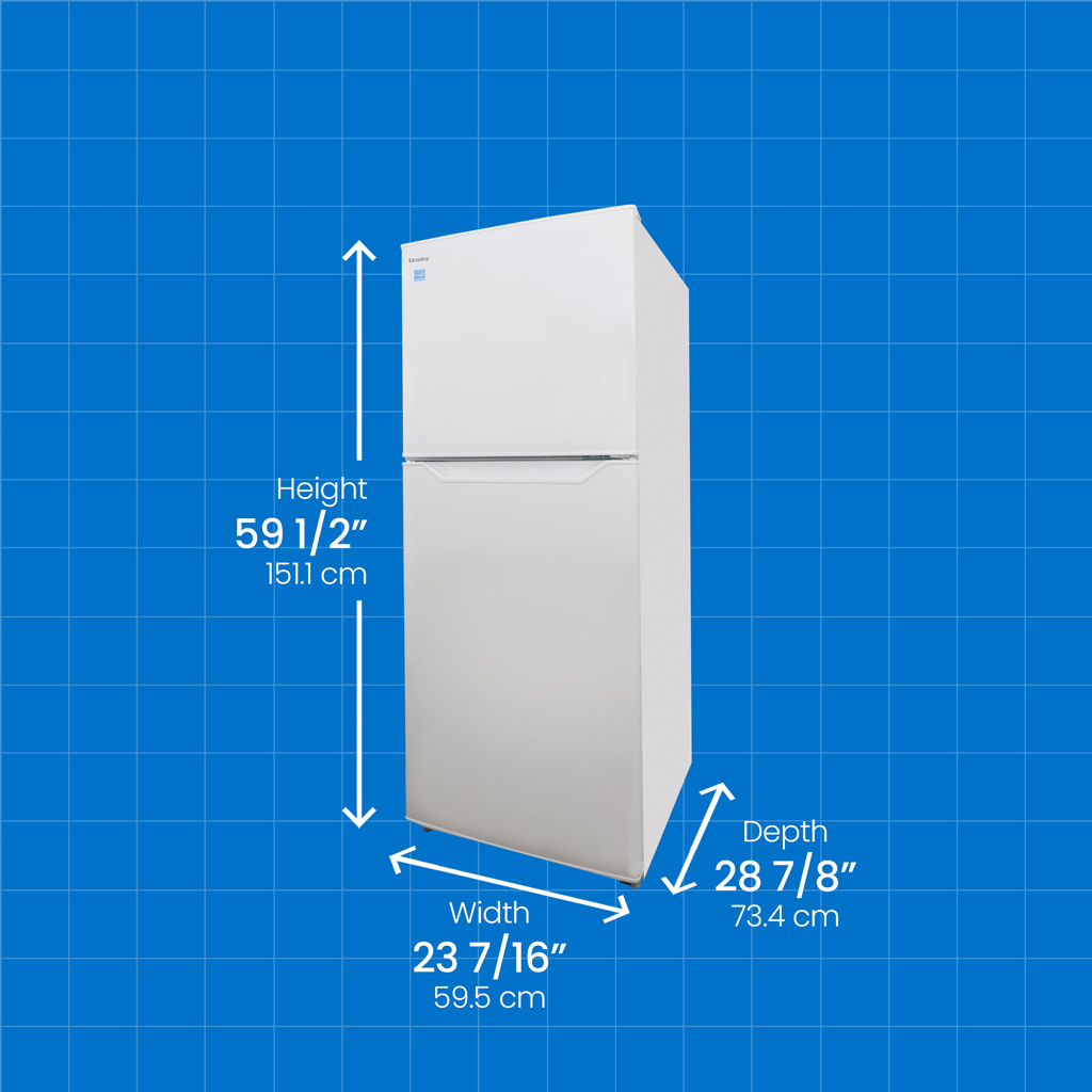 Danby dff116b2wdbr dimensions