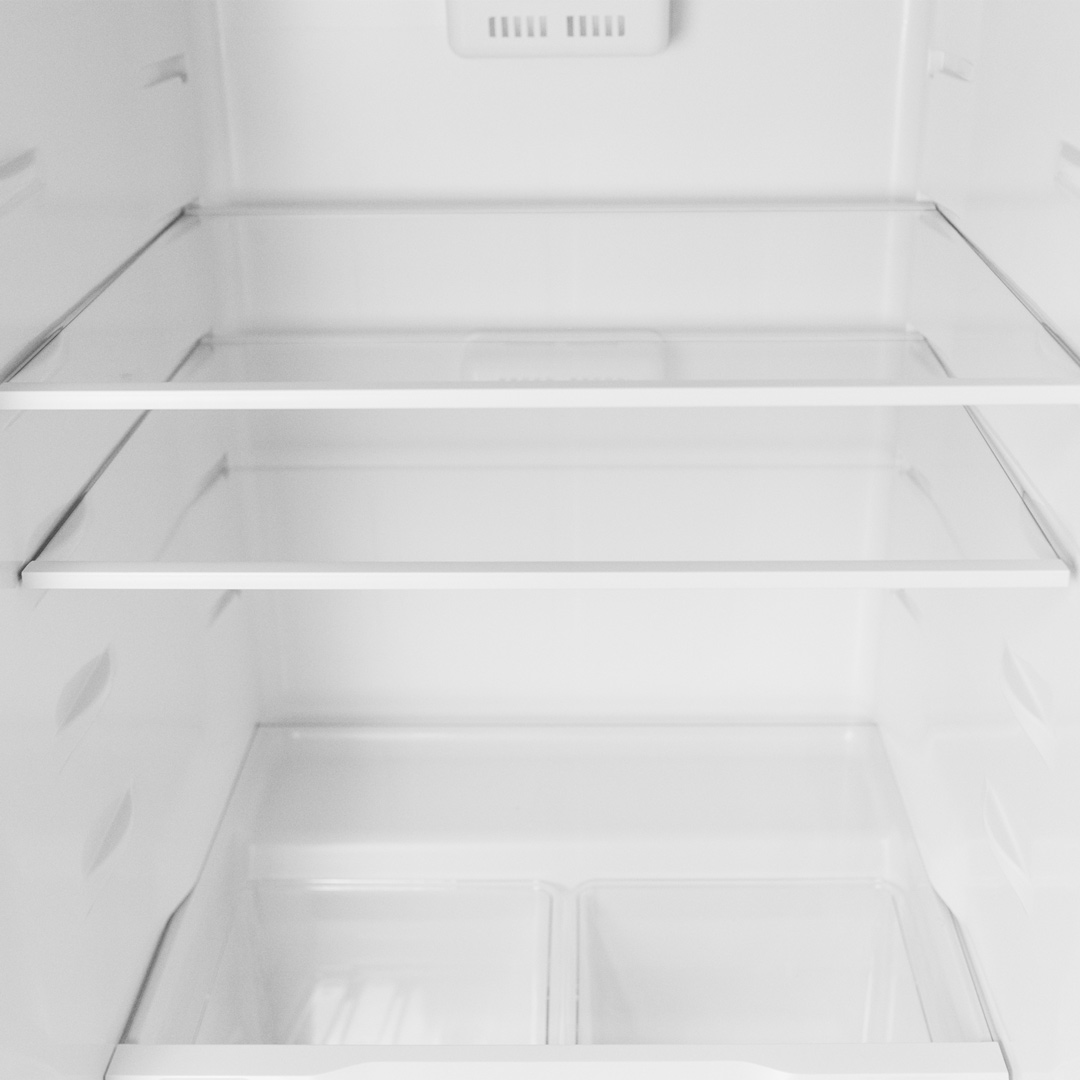 Danby 18 cu. ft. Top Mount Refrigerator in Stainless Steel Look 15 Danby DFF176B1SLDB 18 cu ft fridge adjustable glass shelves inside refrigerator compartment