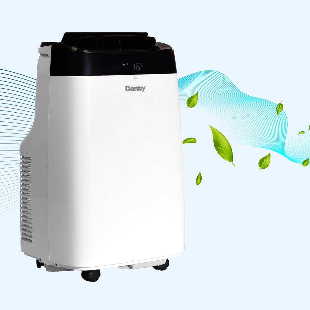 Danby DPA063E1WDB 10000 BTU portable air conditioner energy saving feature graphic