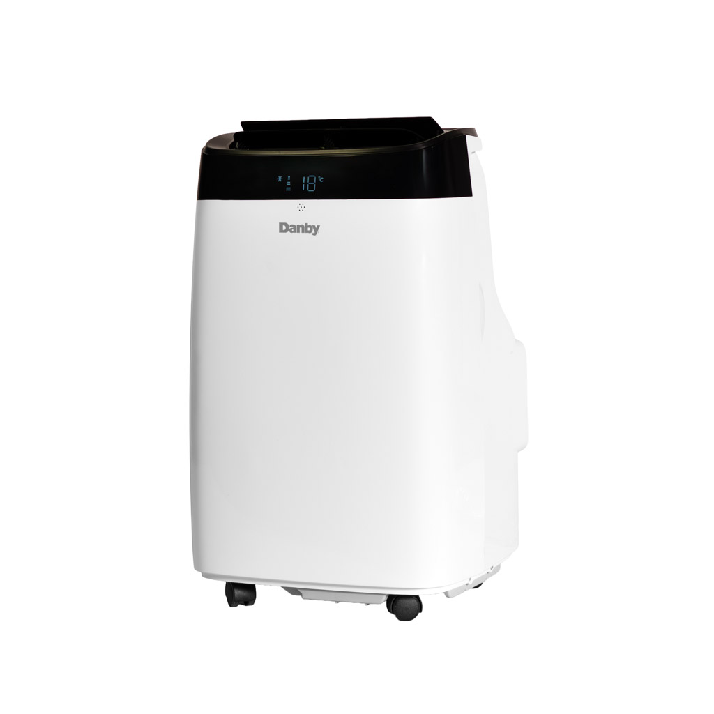 Danby DPA063E1WDB 10000 BTU portable air conditioner left side view with white finish