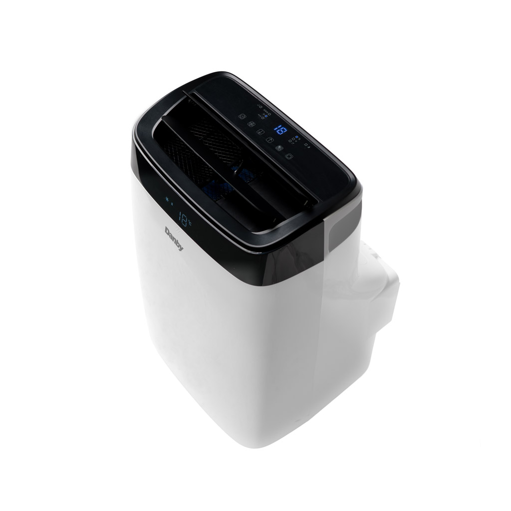 Danby DPA063E1WDB 10000 BTU portable air conditioner top view showing air outlet and control area