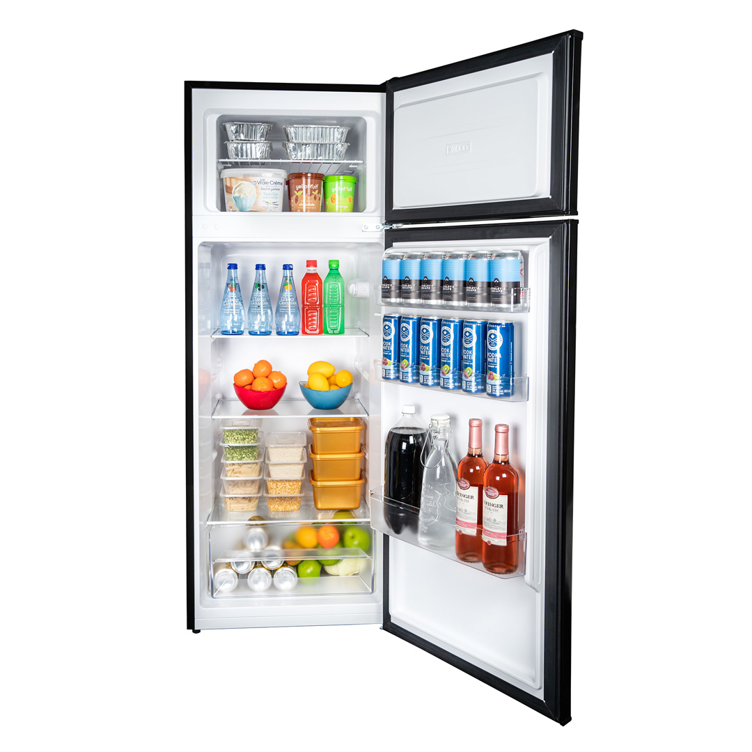 Danby 7.4 cu ft. Apartment Size Fridge Top Mount in Black 7 Danby dpf074b2bdb 6 front propped